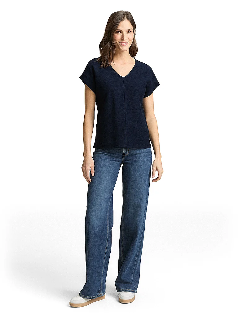 Tom Tailor T-shirt Bleu Foncé Taille L Femme 8